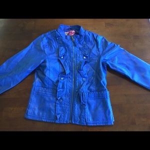 Dolls house lightly worn faux leather jacket